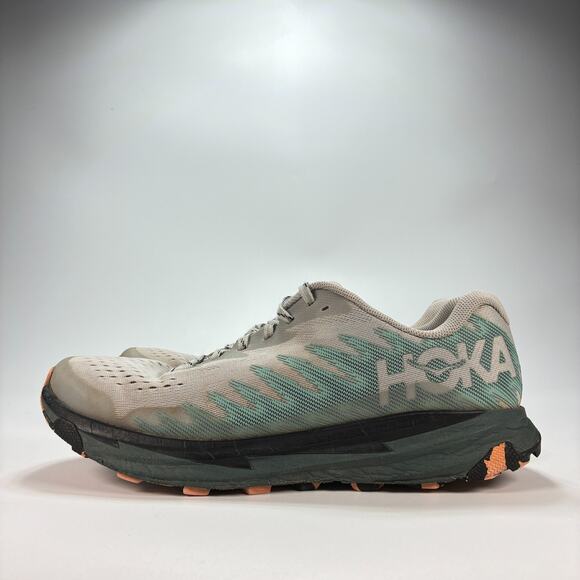 Hoka Torrent 3 Gray Green Trail Running Shoes Sneakers 1127915 HMSP Womens Sz 9B - Picture 4 of 12